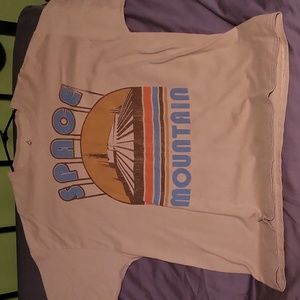 Tan space Mountain Disneyland T-shirt, never worn, no tags, size 2XL